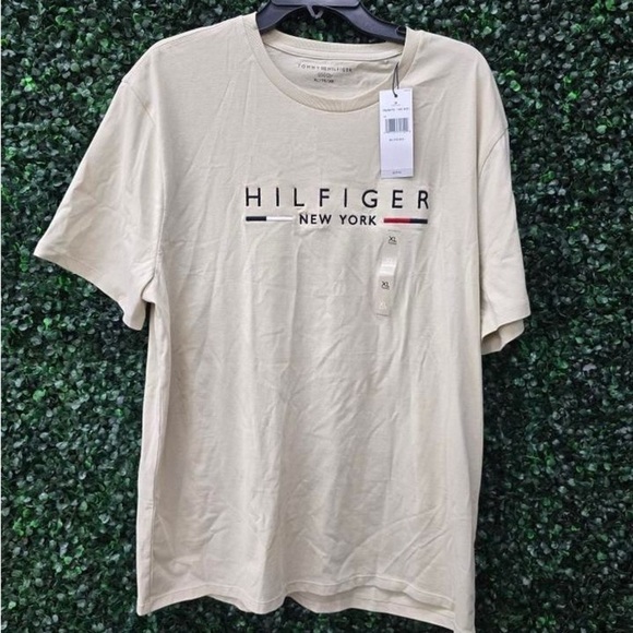 Tommy Hilfiger Men's Logo T-Shirt - Size XL Beige! - Picture 1 of 7